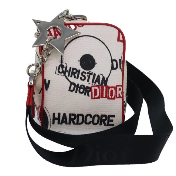 Christian Dior Hardcore Pouch Canvas White Auth 82243V - Picture 1 of 15